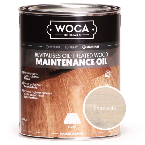 Pflegeöl extraweiß 1 Liter / WOCA maintenance oil